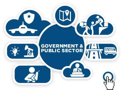 Digital government services and public-sector data infrastructure visualization
