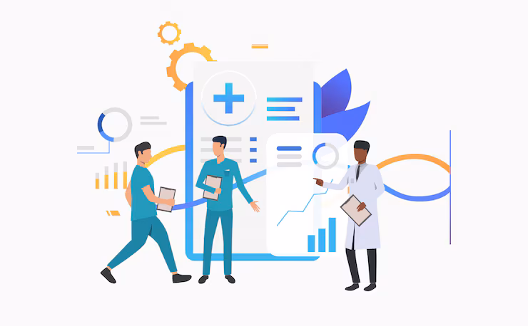 Healthcare data and digital infrastructure visualization